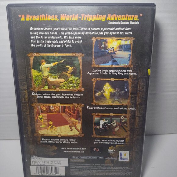 Indiana Jones and the Emperor's Tomb Sony PlayStation 2 PS2 - GOOD - PLEASE READ - Picture 2 of 3